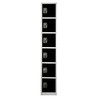 Adiroffice 72" H x 12" W 6-Compartment Steel Storage Locker ADI629-206-BLK